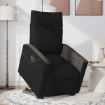 vidaXL Fotoliu electric rabatabil cu ridicare, negru, textil