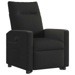 vidaXL Fotoliu electric rabatabil cu ridicare, negru, textil