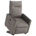 vidaXL Fotoliu electric rabatabil cu ridicare, gri taupe, textil