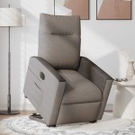 vidaXL Fotoliu electric rabatabil cu ridicare, gri taupe, textil