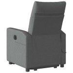 vidaXL Fotoliu electric masaj rabatabil cu ridicare, gri închis textil