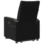 vidaXL Fotoliu electric de masaj rabatabil cu ridicare, negru, textil