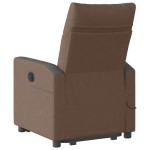 vidaXL Fotoliu electric de masaj rabatabil cu ridicare, maro, textil