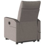 vidaXL Fotoliu electric masaj rabatabil cu ridicare, gri taupe, textil