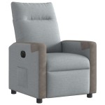 vidaXL Fotoliu rabatabil electric, gri deschis, textil