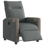 vidaXL Fotoliu rabatabil electric, gri închis, material textil