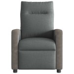 vidaXL Fotoliu rabatabil electric, gri închis, material textil