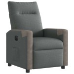 vidaXL Fotoliu rabatabil electric, gri închis, material textil