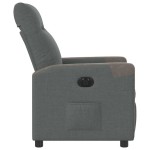 vidaXL Fotoliu rabatabil electric, gri închis, material textil