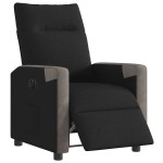 vidaXL Fotoliu rabatabil electric, negru, material textil