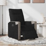 vidaXL Fotoliu rabatabil electric, negru, material textil