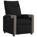 vidaXL Fotoliu rabatabil electric, negru, material textil