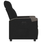 vidaXL Fotoliu rabatabil electric, negru, material textil