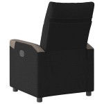 vidaXL Fotoliu rabatabil electric, negru, material textil