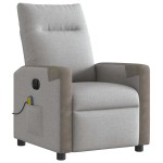 vidaXL Scaun reclinabil electric pentru masaj Cloud Grey Fabric vidaXL Scaun reclinabil electric pentru masaj Cloud Grey Fabric