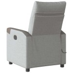 vidaXL Scaun reclinabil electric pentru masaj Cloud Grey Fabric vidaXL Scaun reclinabil electric pentru masaj Cloud Grey Fabric