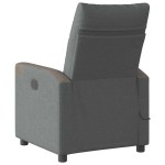 vidaXL Fotoliu electric de masaj rabatabil, gri închis, textil