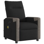 vidaXL Fotoliu electric de masaj rabatabil, negru, textil vidaXL Fotoliu electric de masaj rabatabil, negru, textil