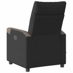 vidaXL Fotoliu electric de masaj rabatabil, negru, textil vidaXL Fotoliu electric de masaj rabatabil, negru, textil