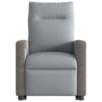 vidaXL Fotoliu rabatabil cu ridicare, gri deschis, material textil