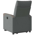 vidaXL Fotoliu rabatabil cu ridicare pe verticală, gri închis, textil vidaXL Fotoliu rabatabil cu ridicare pe verticală, gri închis, textil