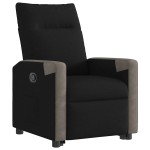 vidaXL Fotoliu rabatabil cu ridicare pe verticală, negru, textil