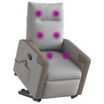 vidaXL Scaun de masaj în picioare, înclinat, țesătură gri nor vidaXL Scaun de masaj în picioare, înclinat, țesătură gri nor