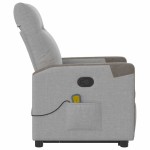 vidaXL Scaun de masaj în picioare, înclinat, țesătură gri nor vidaXL Scaun de masaj în picioare, înclinat, țesătură gri nor