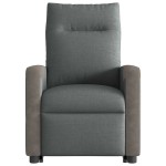 vidaXL Fotoliu de masaj rabatabil cu ridicare, gri închis, textil vidaXL Fotoliu de masaj rabatabil cu ridicare, gri închis, textil