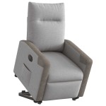 vidaXL Scaun reclinabil electric, țesătură gri nor