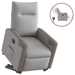 vidaXL Scaun reclinabil electric, țesătură gri nor