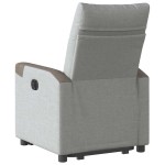 vidaXL Scaun reclinabil electric, țesătură gri nor