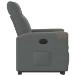 vidaXL Fotoliu electric rabatabil cu ridicare, gri închis, textil