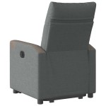 vidaXL Fotoliu electric rabatabil cu ridicare, gri închis, textil