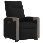 vidaXL Fotoliu electric rabatabil cu ridicare, negru, textil