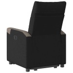 vidaXL Fotoliu electric rabatabil cu ridicare, negru, textil