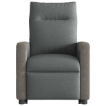 vidaXL Fotoliu electric masaj rabatabil cu ridicare, gri închis textil