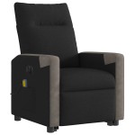 vidaXL Fotoliu electric de masaj rabatabil cu ridicare, negru, textil