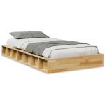 vidaXL Cadru de pat fără saltea 100x200 cm din lemn masiv de stejar vidaXL Cadru de pat fără saltea 100x200 cm din lemn masiv de stejar