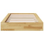 vidaXL Cadru de pat fără saltea 75x190 cm din lemn masiv de stejar vidaXL Cadru de pat fără saltea 75x190 cm din lemn masiv de stejar