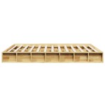 vidaXL Cadru de pat fără saltea 135x190 cm din lemn masiv de stejar