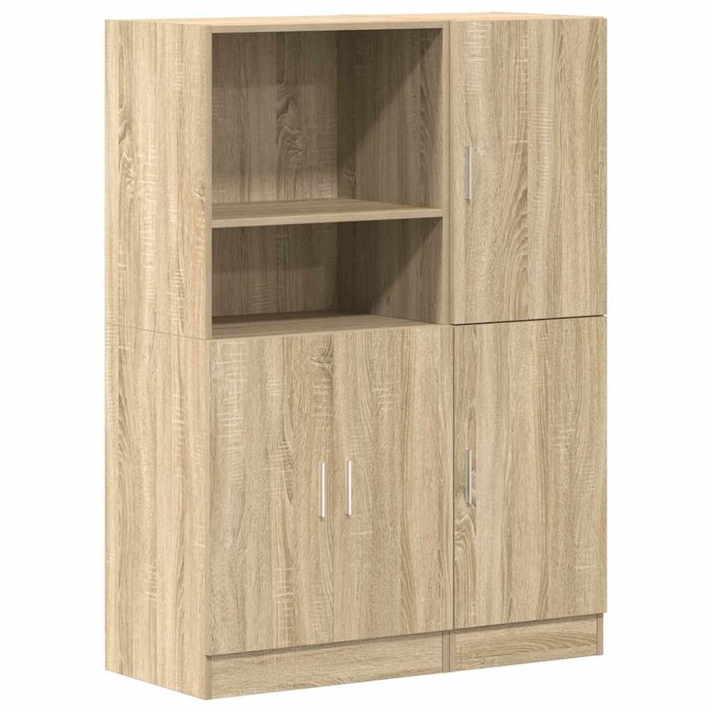 vidaXL Set dulapuri de bucătărie 2 piese stejar sonoma, lemn prelucrat
