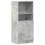 vidaXL Set dulap de bucătărie 2 piese Lemn prelucrat gri beton