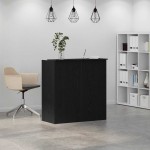 vidaXL Birou de recepție Stejar negru 100x50x103,5 cm Lemn prelucrat