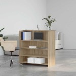 vidaXL Birou de recepție Stejar Sonoma 100x50x103,5 cm Lemn prelucrat