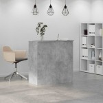 vidaXL Birou de recepție Gri beton 100x50x103,5 cm Lemn prelucrat vidaXL Birou de recepție Gri beton 100x50x103,5 cm Lemn prelucrat