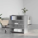 vidaXL Birou de recepție Gri Sonoma 100x50x103,5 cm Lemn prelucrat
