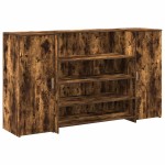 vidaXL Birou de recepție stejar afumat 180x50x103,5 cm lemn prelucrat
