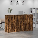 vidaXL Birou de recepție stejar afumat 180x50x103,5 cm lemn prelucrat