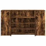 vidaXL Birou de recepție stejar afumat 180x50x103,5 cm lemn prelucrat